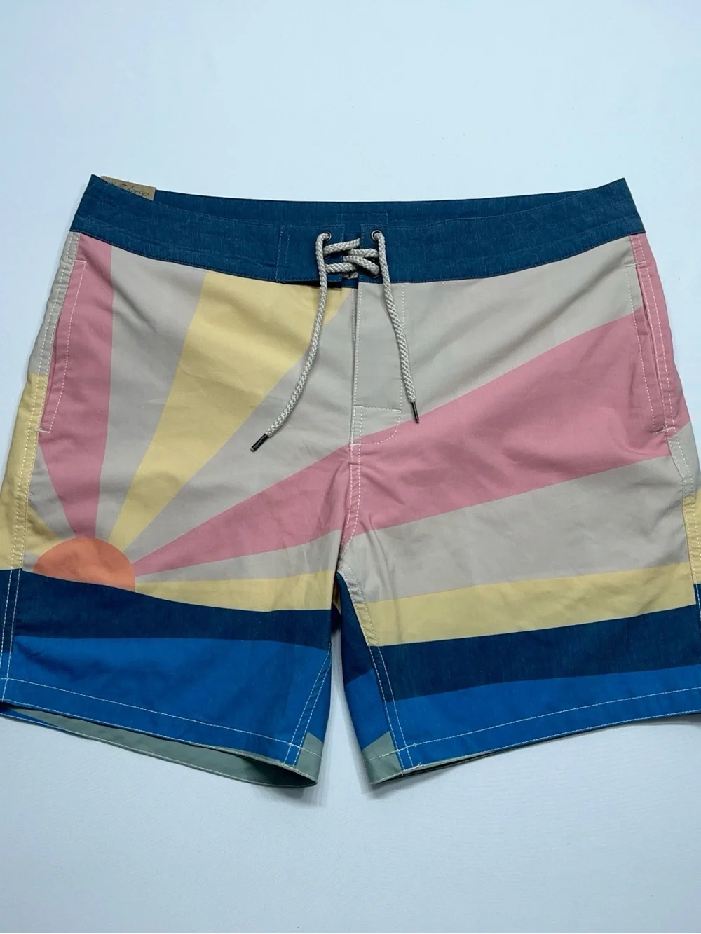 Faherty Soleil Board Short Mens 34 Unlined Swim Fall Sunset 7”Inseam Huckberry